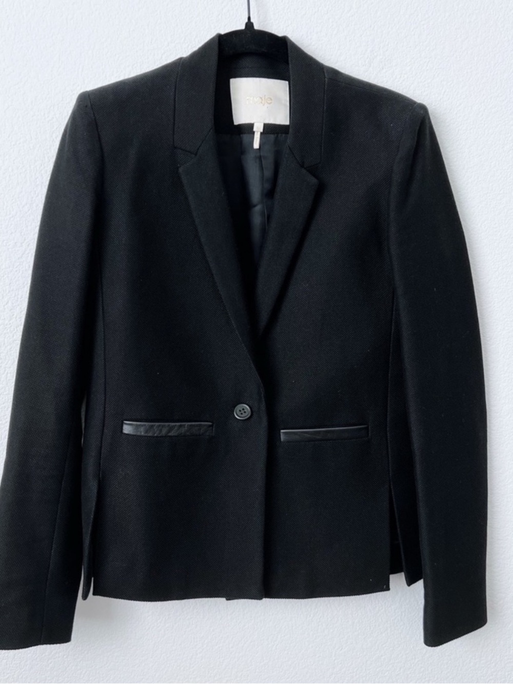 Maje Women's Black Single-Button Blazer